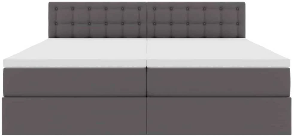 Lova su daiktų laikymo vieta ir LED Pilka 180 x 200 cm