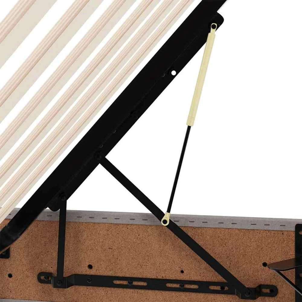 LED saugojimo lova su čiužiniu Taupe 90 x 190 cm Audinys