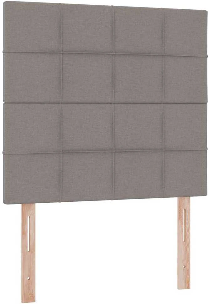 LED saugojimo lova su čiužiniu Taupe 100 x 200 cm Audinys