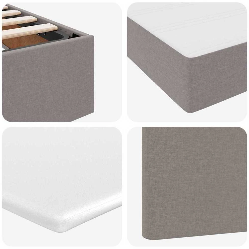 LED saugojimo lova su čiužiniu Taupe 100 x 200 cm Audinys