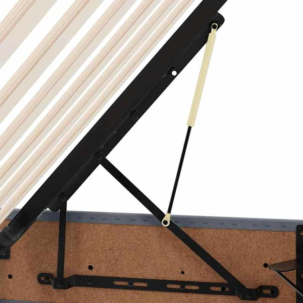 LED saugojimo lova su čiužiniu Tamsiai pilka 90 x 190 cm