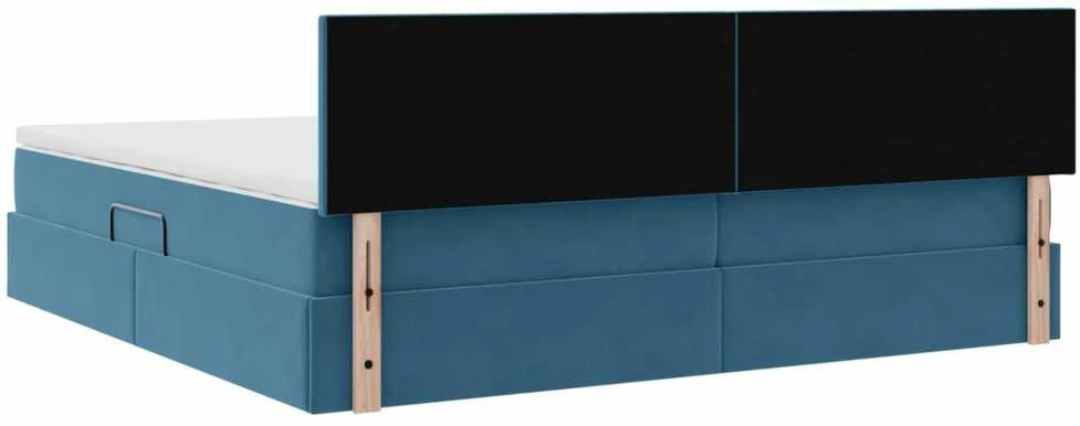 LED saugojimo lova su čiužiniu Tamsiai mėlyna 200 x 200 cm
