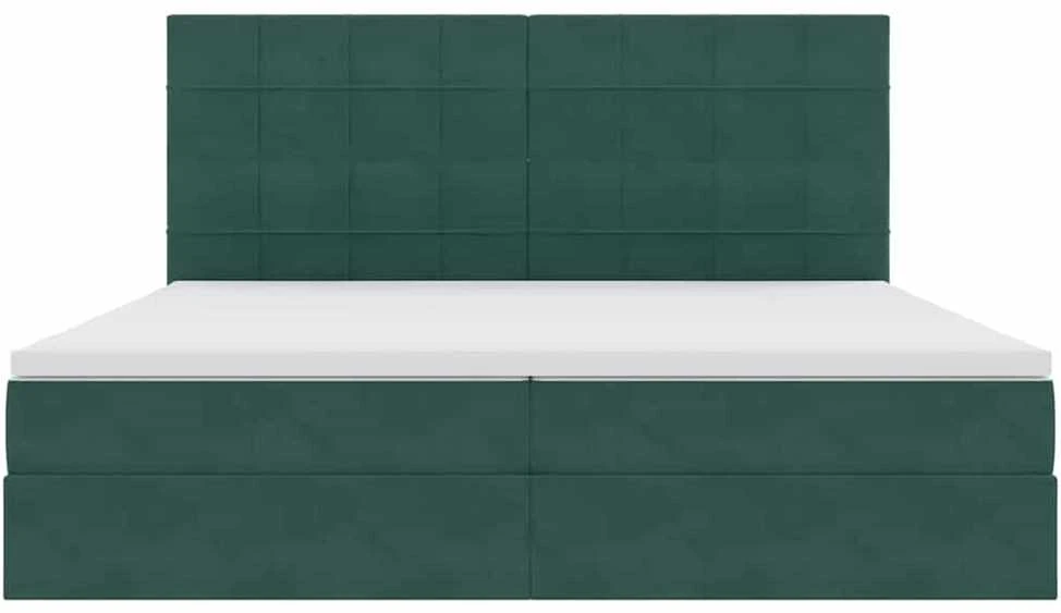 LED saugojimo lova su čiužiniu Tamsiai žalia 200 x 200 cm