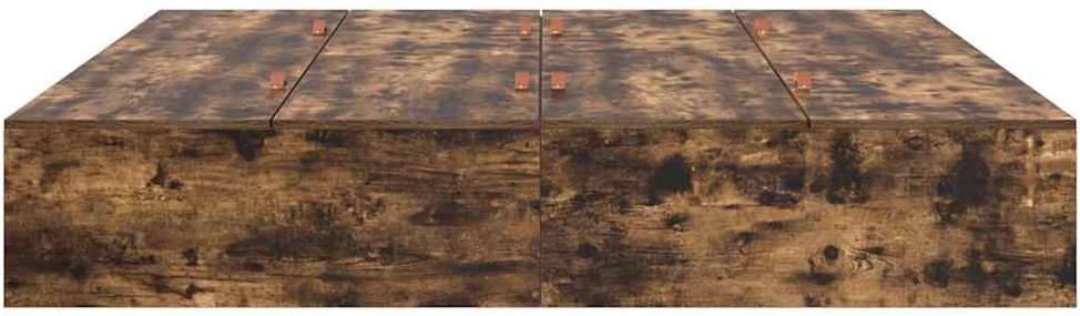 Lova su daiktų laikymo vieta Rūkyta ąžuolas 200 x 200 cm