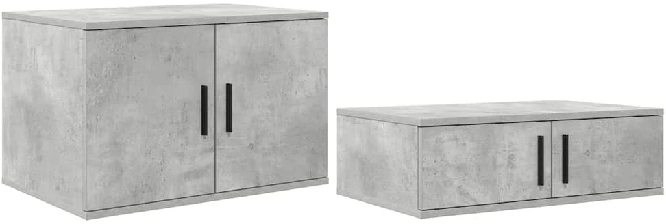 Lova su daiktų laikymo vieta Betono pilka 80 cm
