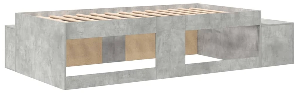 Lova su daiktų laikymo vieta Betono pilka 80 cm