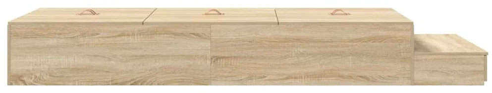 Lova su daiktų laikymo vieta su stalčių Sonoma ąžuolas 90 cm