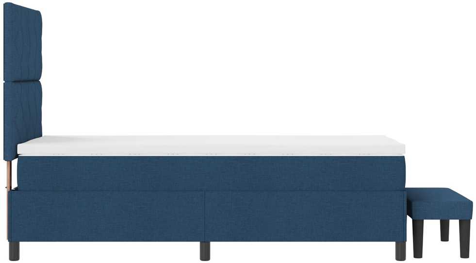 Kiemas lova su galvūgalio Mėlyna 90 x 200 cm audinys