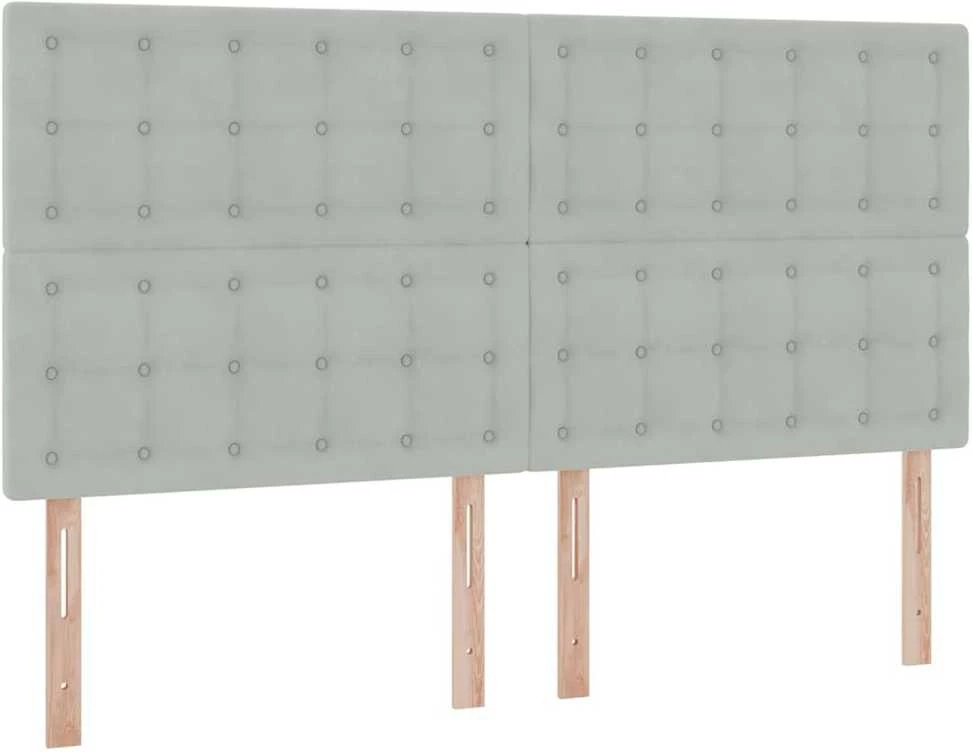 LED saugojimo lova su čiužiniu Šviesiai pilka 180 x 200 cm