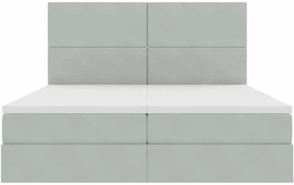 LED saugojimo lova su čiužiniu Šviesiai pilka 180 x 200 cm