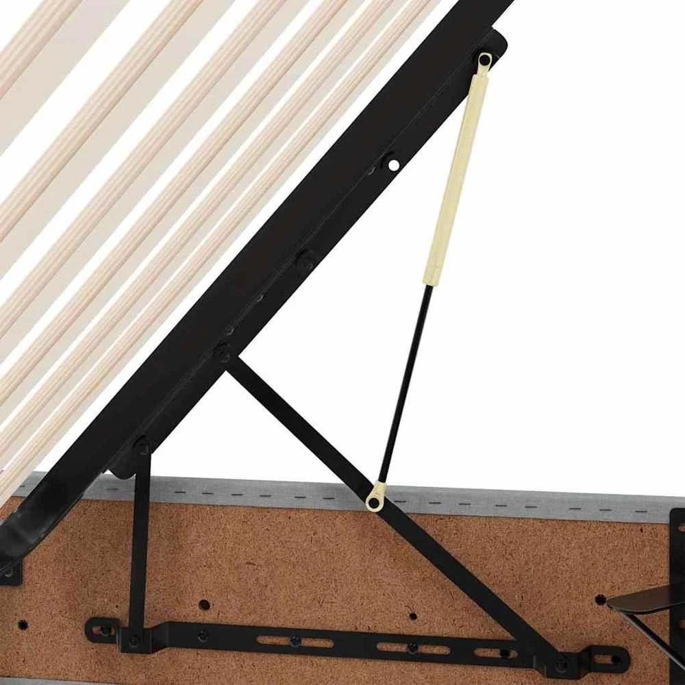 LED saugojimo lova su čiužiniu Šviesiai pilka 200 x 200 cm