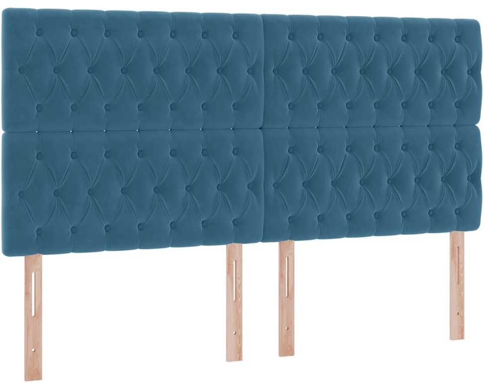 LED saugojimo lova su čiužiniu Tamsiai mėlyna 180 x 200 cm