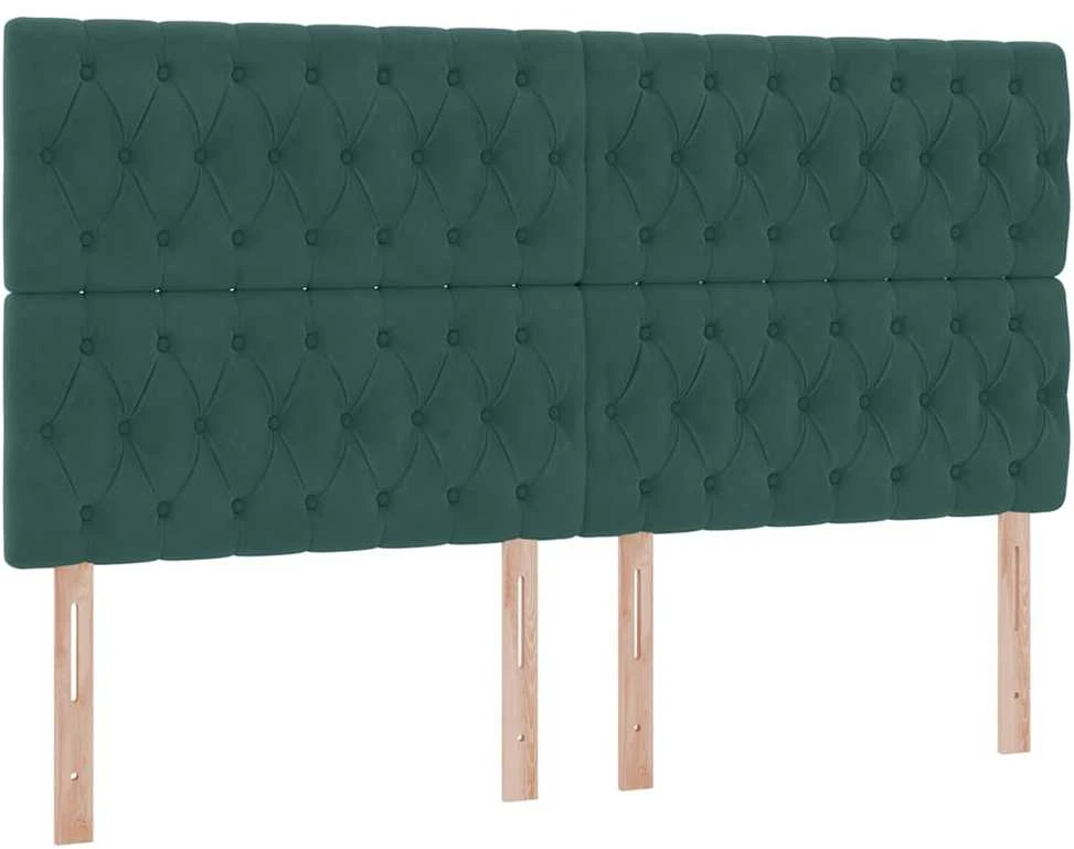 LED saugojimo lova su čiužiniu Tamsiai žalia 180 x 200 cm