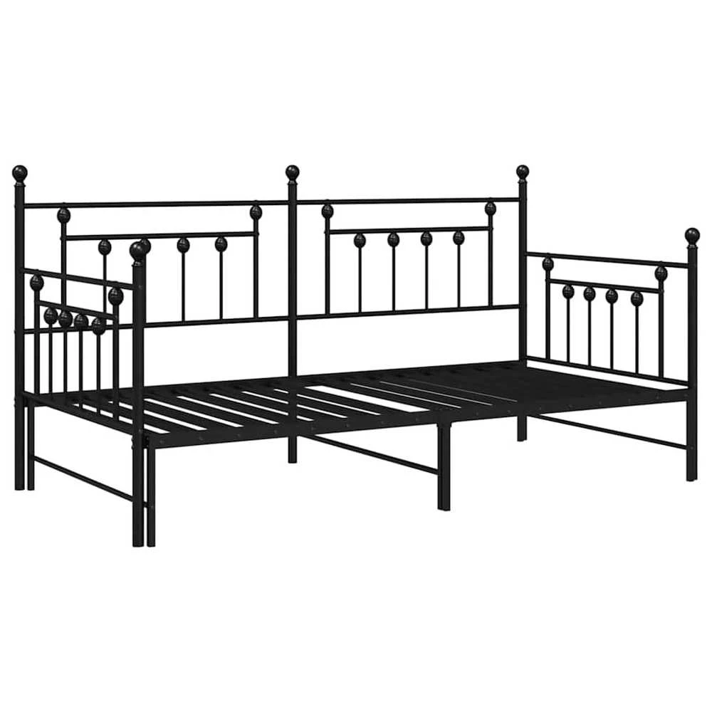 Lova Dienos lovos rėmas Juoda 107 x 203 cm Plienas