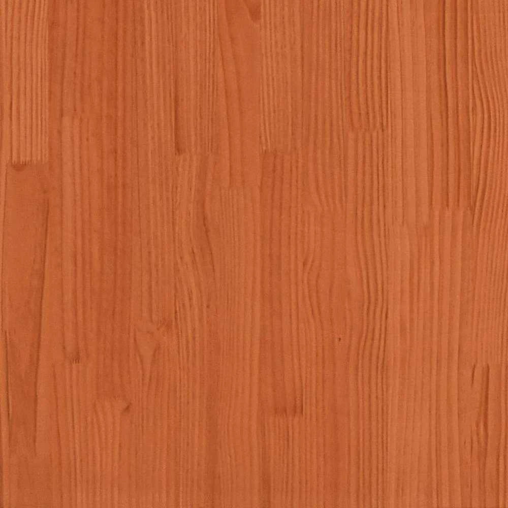 Lova su knygų spinta be čiužinio, ruda, 200x200cm, pušis
