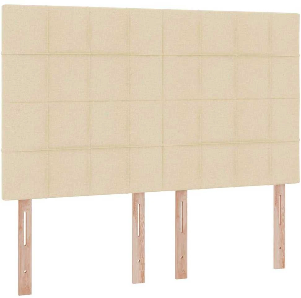 LED saugojimo lova su čiužiniu Kremas 140 x 200 cm Audinys