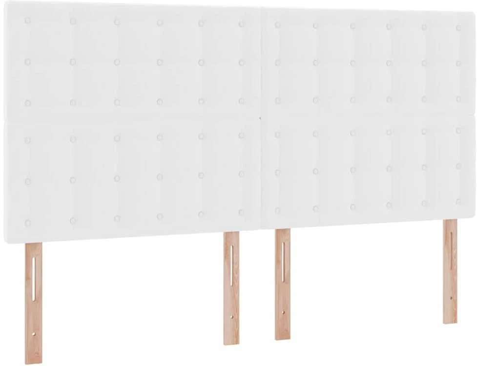 Lova su daiktų laikymo vieta ir LED Švari balta 200 x 200 cm