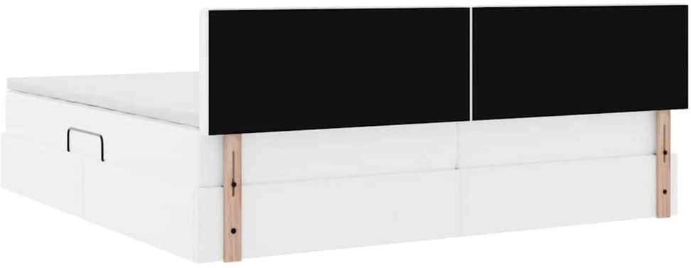 Lova su daiktų laikymo vieta ir LED Šviesiai pilka 200 x 200 cm