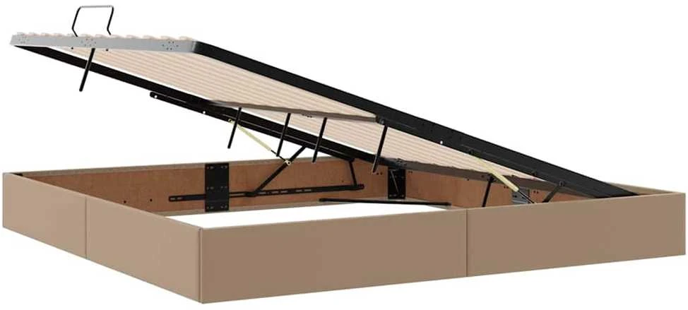 Lova su daiktų laikymo vieta ir LED Šviesiai pilka 200 x 200 cm