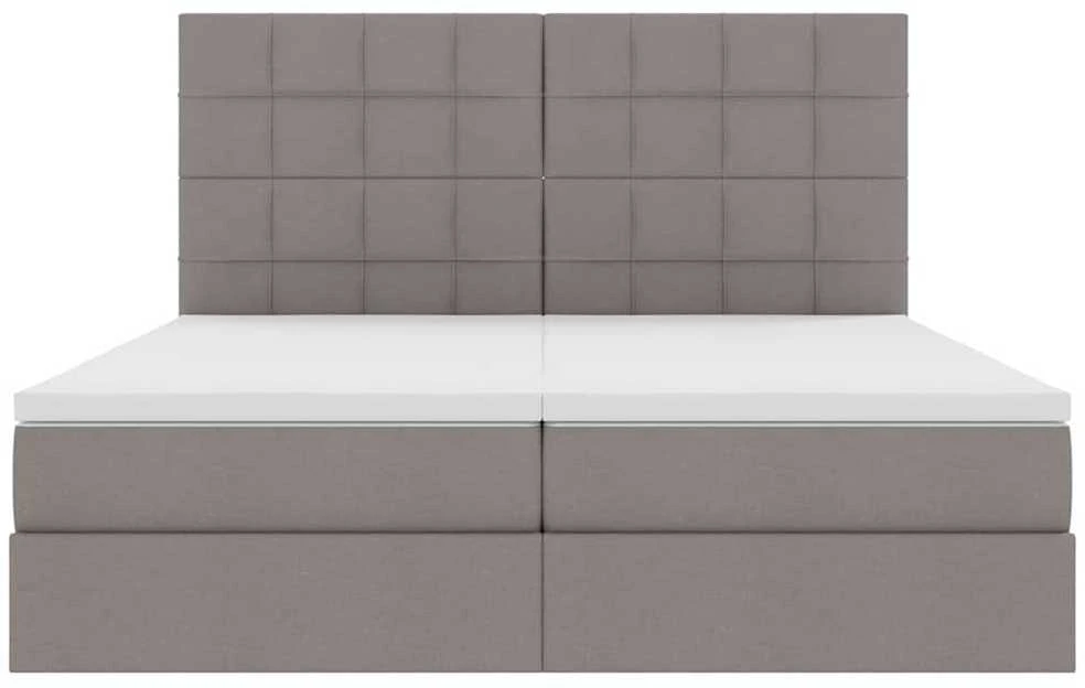 LED saugojimo lova su čiužiniu Taupe 180 x 200 cm Audinys
