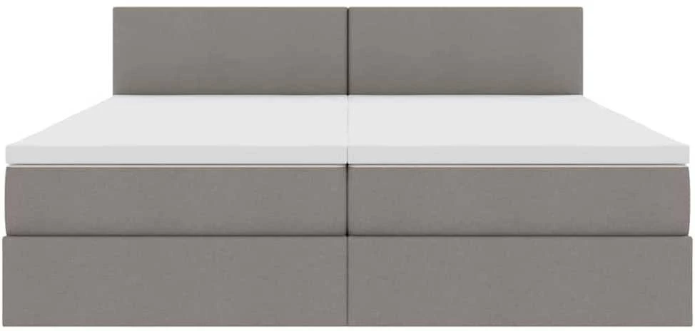LED saugojimo lova su čiužiniu Taupe 200 x 200 cm Audinys