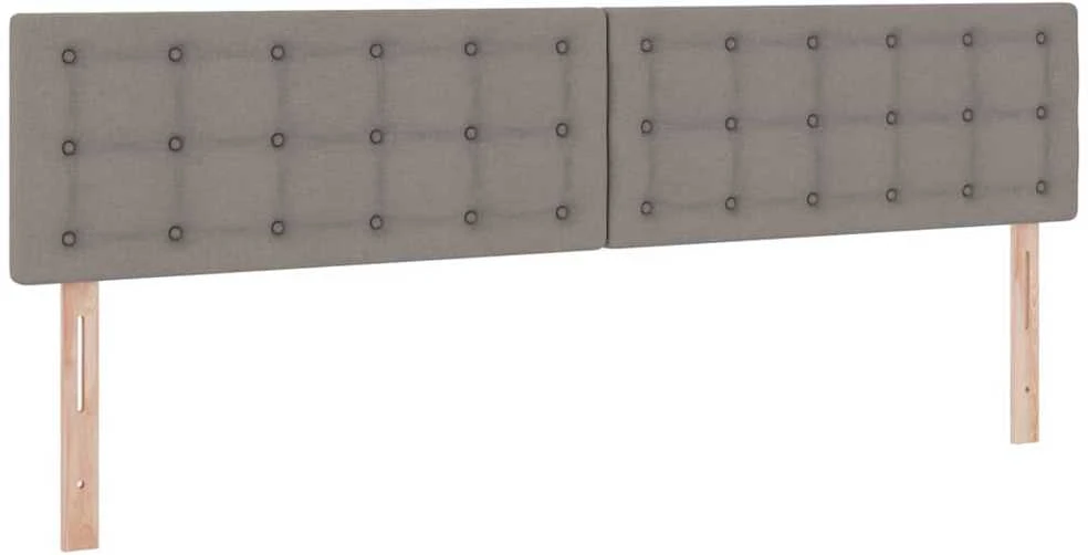 LED saugojimo lova su čiužiniu Taupe 200 x 200 cm Audinys