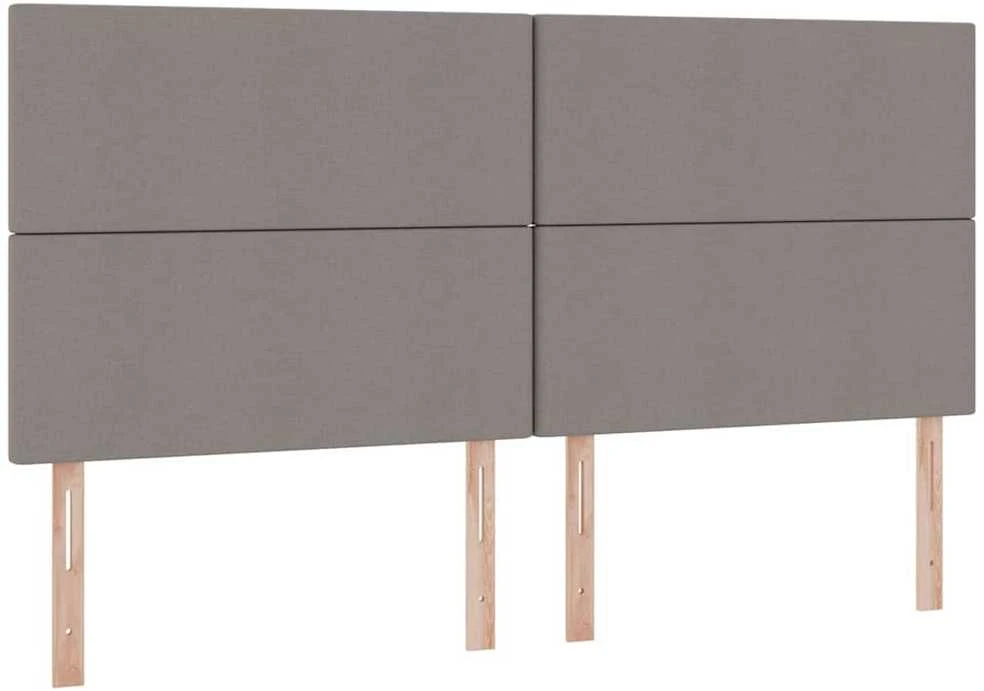 LED saugojimo lova su čiužiniu Taupe 200 x 200 cm Audinys