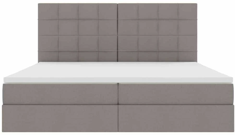 LED saugojimo lova su čiužiniu Taupe 200 x 200 cm Audinys