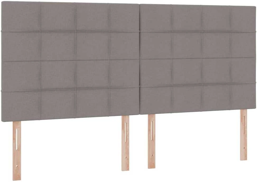 LED saugojimo lova su čiužiniu Taupe 200 x 200 cm Audinys