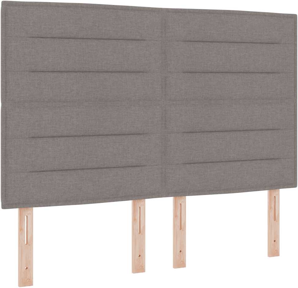 Kiemas lova su čiužiniu Taupe 160 x 200 cm audinys