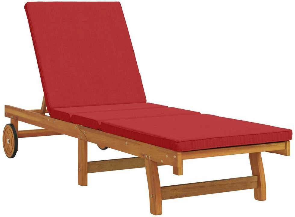 Saulės gultas Ruda 199 x 63 x 85 cm Kietos akacijos mediena