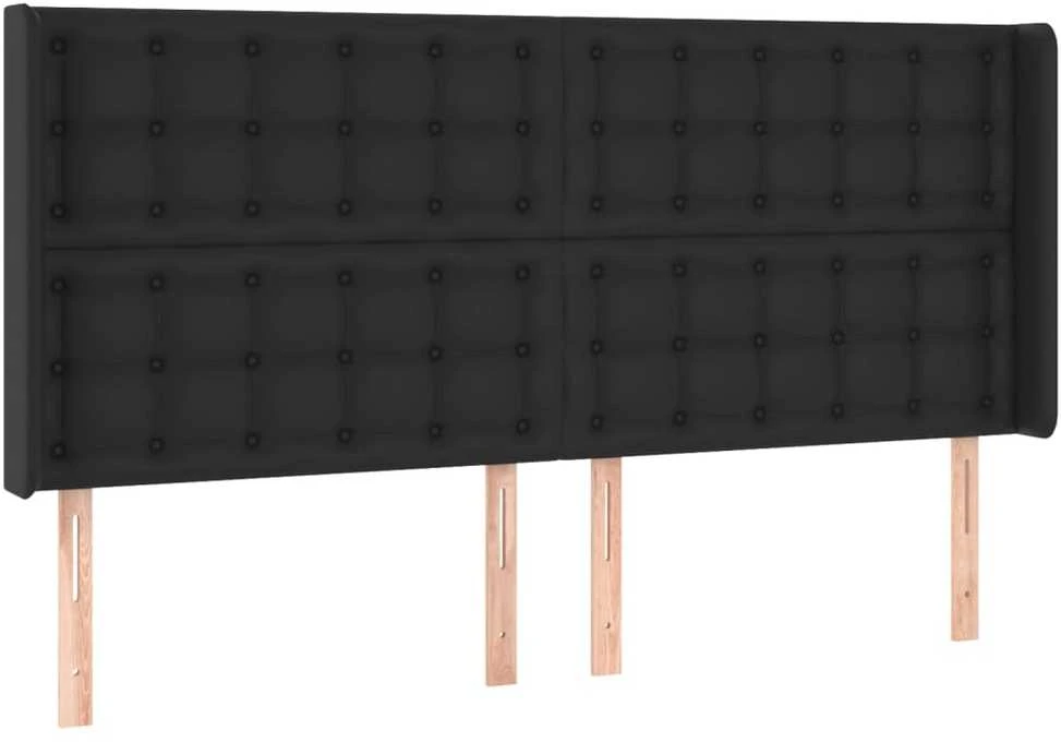 Lova su spyruoklėmis/čiužiniu/LED, juoda 200x200cm dirbtinė oda