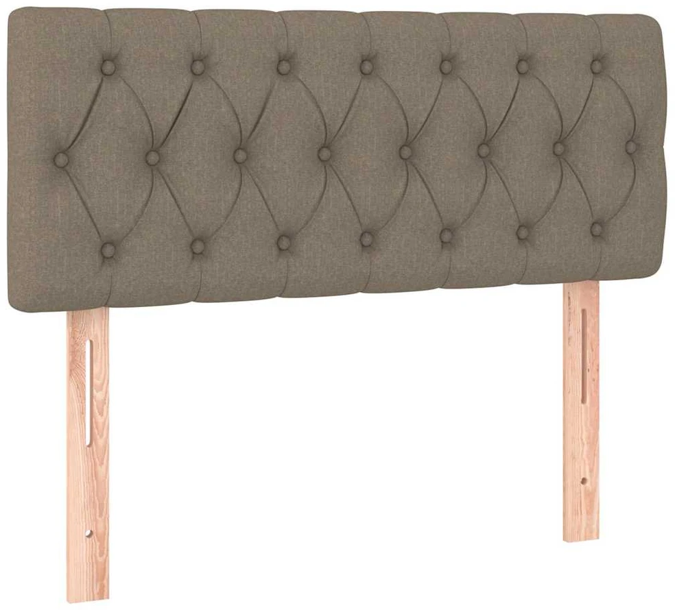 Lova su spyruoklėmis/čiužiniu/LED, taupe, 100x200 cm, audinys