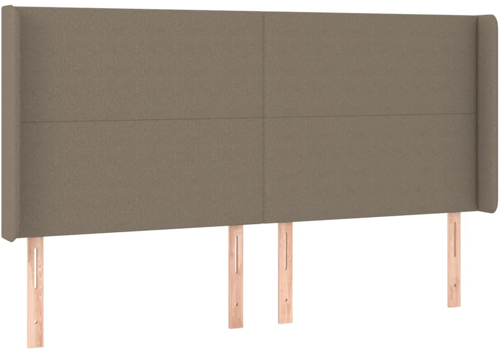 Lova su spyruoklėmis/čiužiniu/LED, taupe, 200x200 cm, audinys