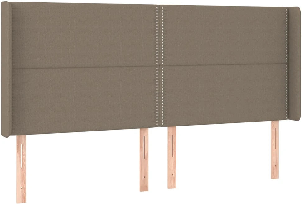 Lova su spyruoklėmis/čiužiniu/LED, taupe, 200x200 cm, audinys