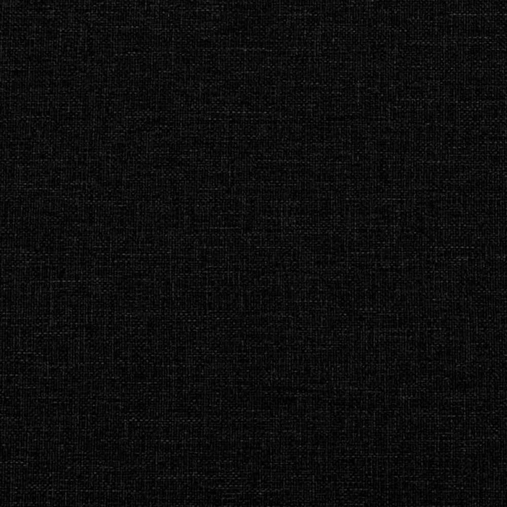 Lova su spyruoklėmis ir čiužiniu, juoda, 80x200cm, audinys