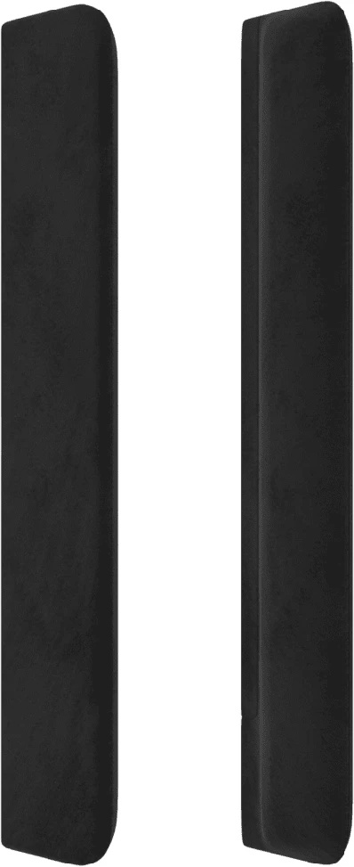 Lova su spyruoklėmis ir čiužiniu, juoda, 140x200 cm, aksomas