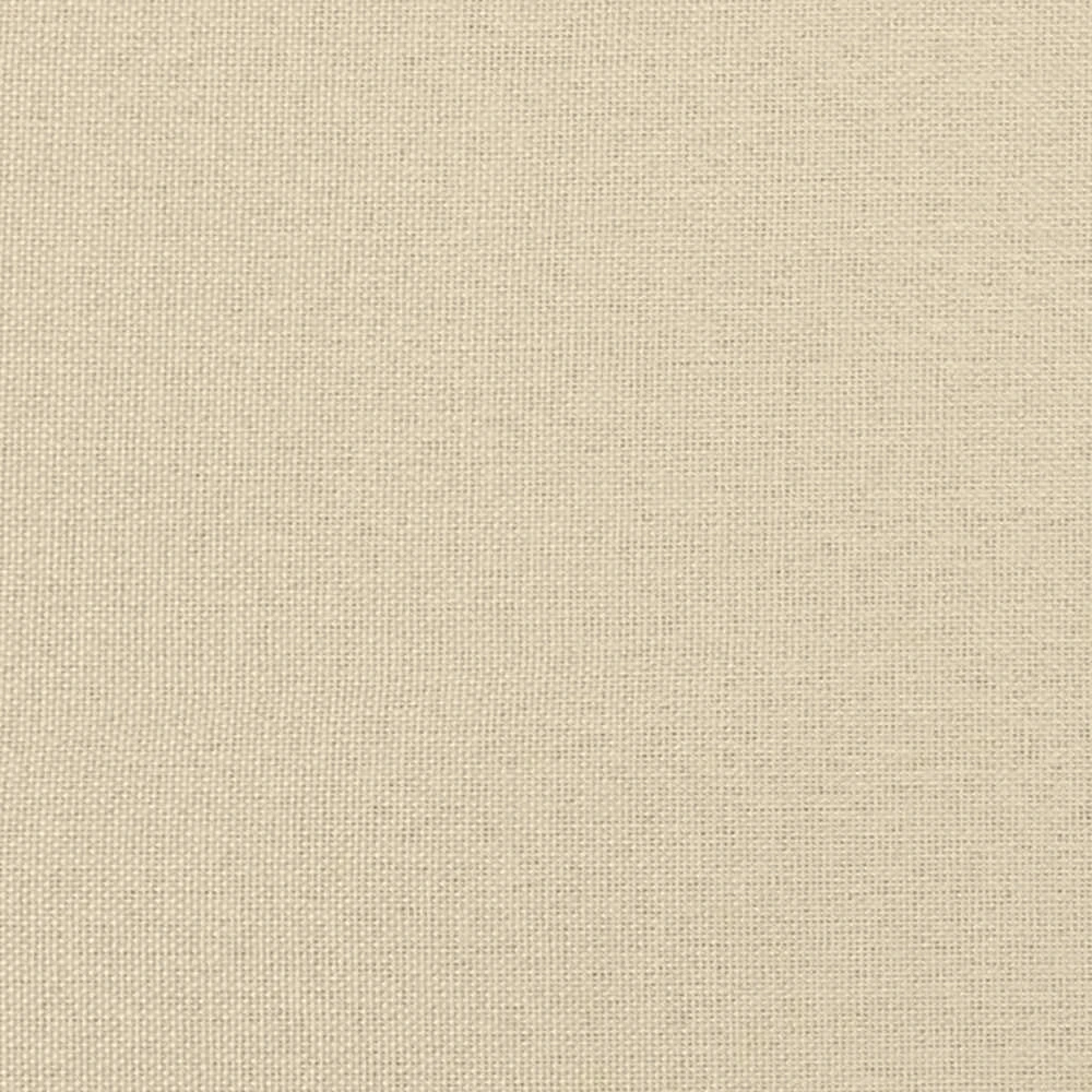 Lova su spyruoklėmis ir čiužiniu, kreminė, 90x200 cm, audinys