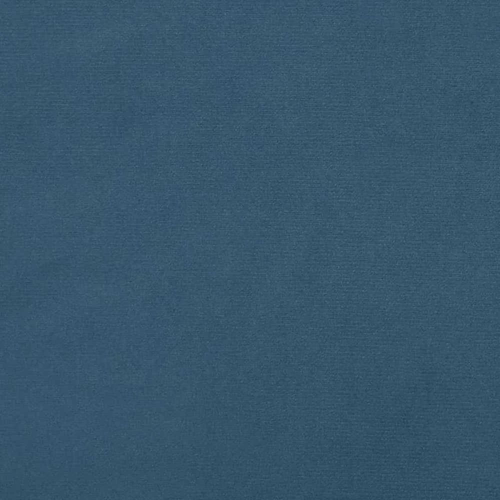 Lova su spyruoklėmis ir čiužiniu, mėlyna, 200x200 cm, aksomas