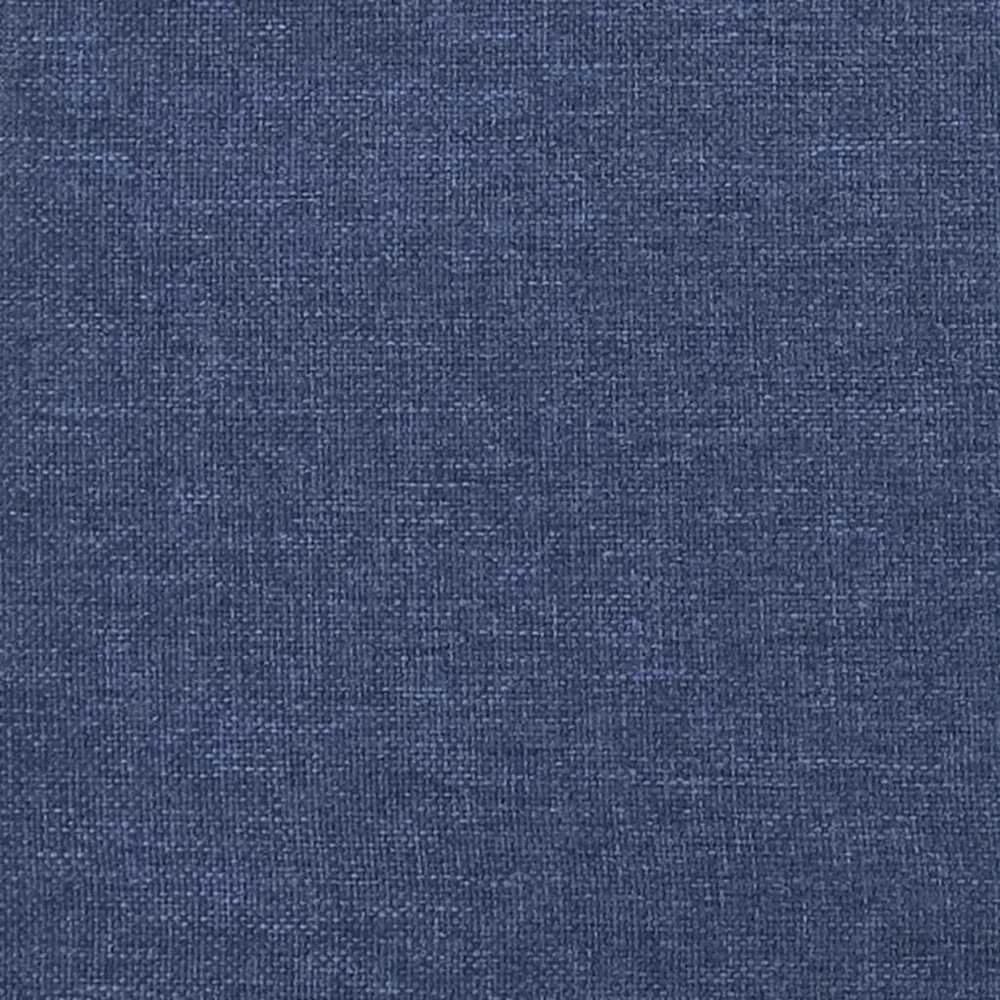 Lova su spyruoklėmis ir čiužiniu, mėlyna, 140x200 cm, audinys