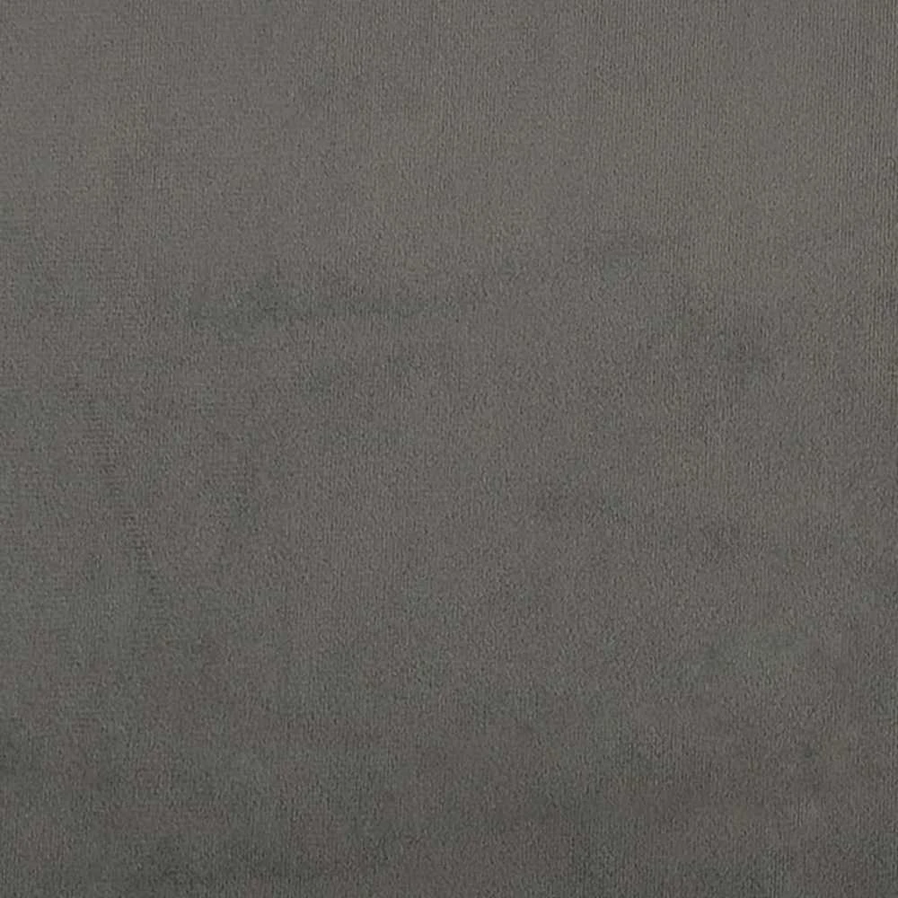 Lova su spyruoklėmis ir čiužiniu, pilka, 200x200 cm, aksomas