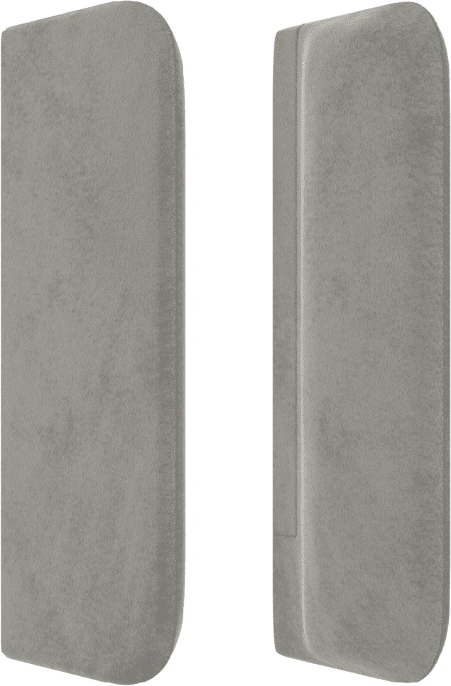 Lova su spyruoklėmis ir čiužiniu, pilka, 160x200 cm, aksomas