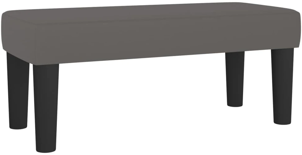 Lova su spyruoklėmis ir čiužiniu, pilka,100x200cm, dirbtinė oda