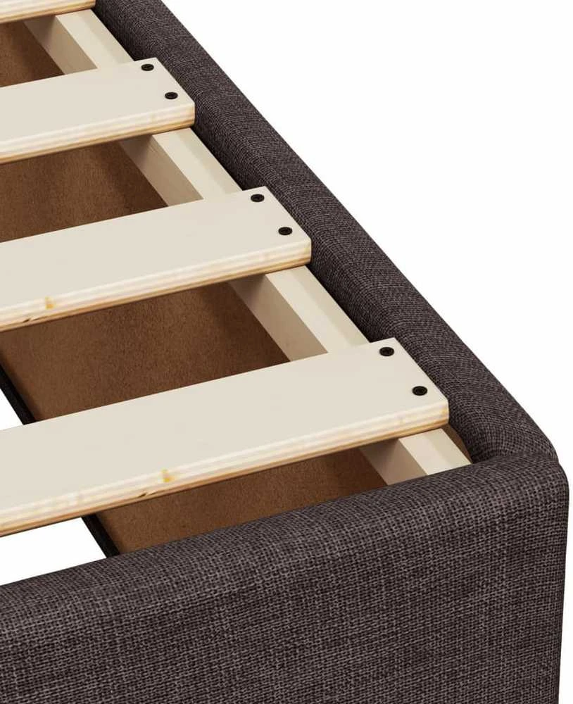 Lova su spyruoklėmis ir čiužiniu, ruda, 160x200 cm, audinys