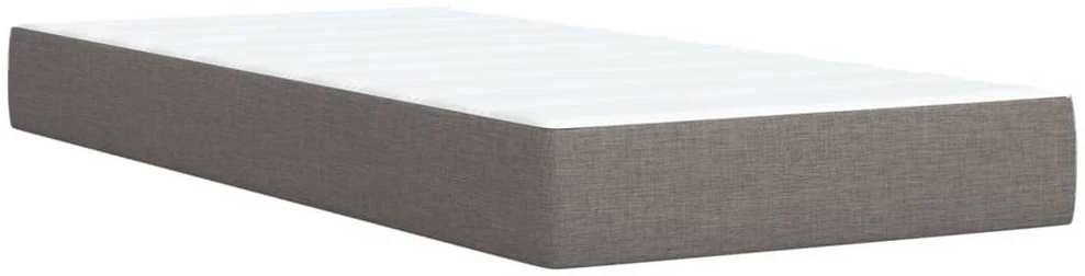 Lova su spyruoklėmis ir čiužiniu, taupe, 100x200cm, audinys