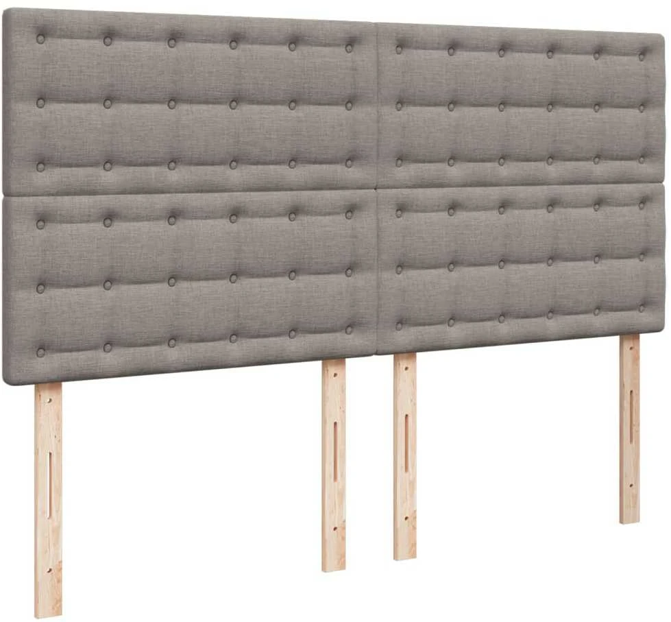 Lova su spyruoklėmis ir čiužiniu, taupe, 180x200 cm, audinys