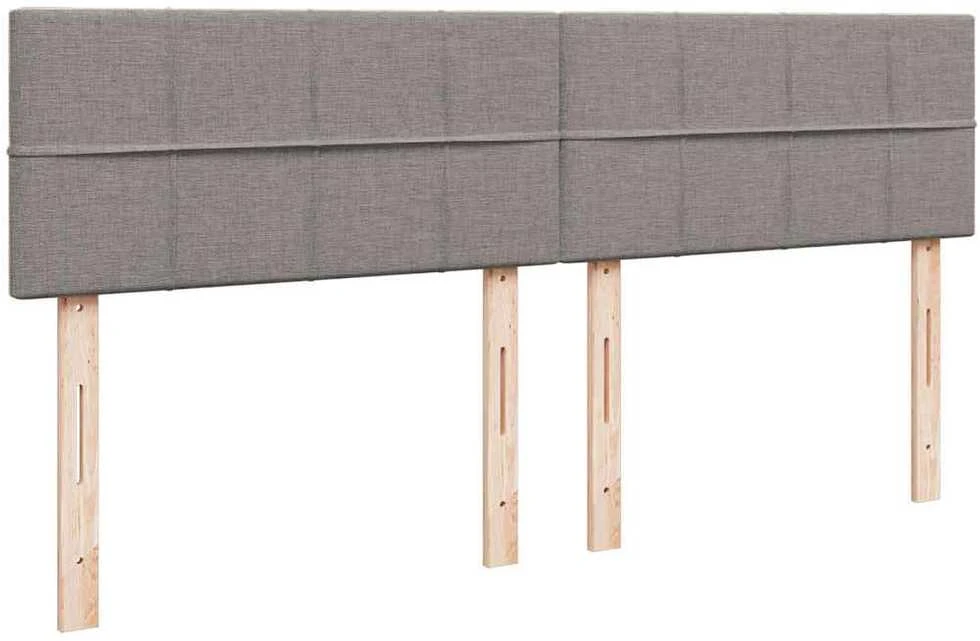 Lova su spyruoklėmis ir čiužiniu, taupe, 180x200 cm, audinys