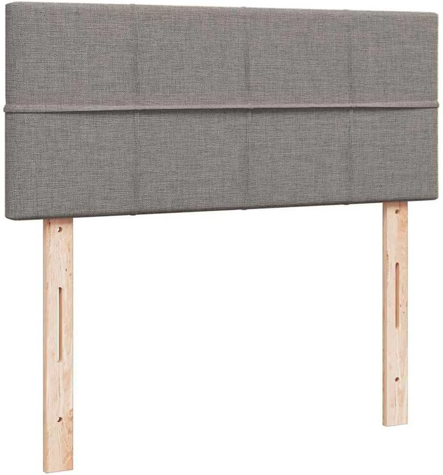 Lova su spyruoklėmis ir čiužiniu, taupe, 120x200 cm, audinys