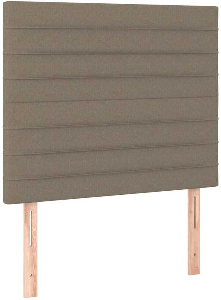 Lova su spyruoklėmis ir čiužiniu, taupe, 100x200cm, audinys
