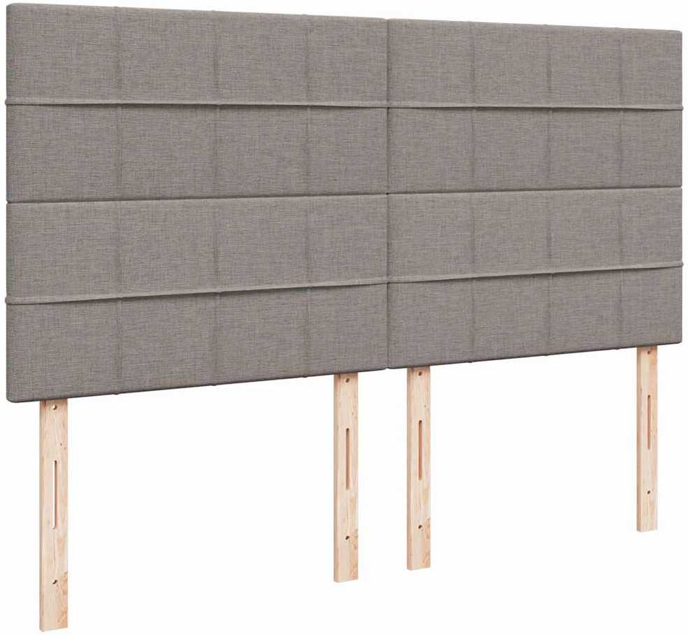 Lova su spyruoklėmis ir čiužiniu, taupe, 200x200 cm, audinys